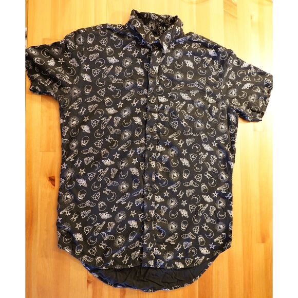 Size S Hot Topic Unisex/Men's Button Up Occult Shirt - Picture 1 of 4